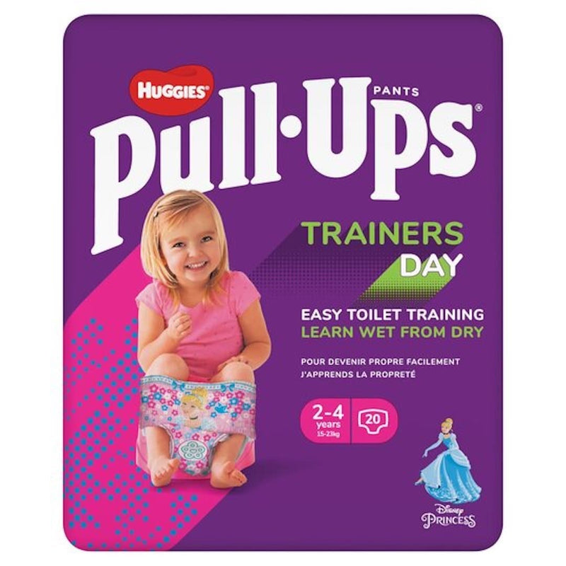 Huggies Pull Ups Pink Training Pants 2-4 Years Day 20 Pack-London Grocery