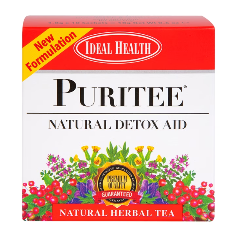 Ideal Health Puritee Natural Detox Aid 10 Tea Bags | London Grocery