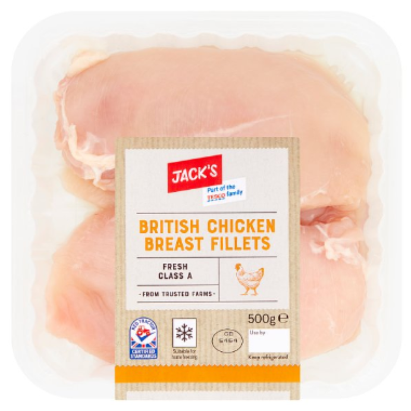 Jack's British Chicken Breast Fillets 500g x 4 Packs | London Grocery