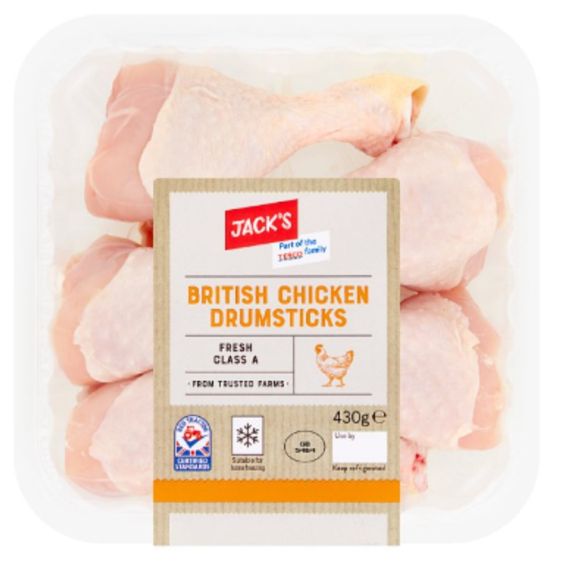 Jack's British Chicken Drumsticks 430g x 4 Packs | London Grocery