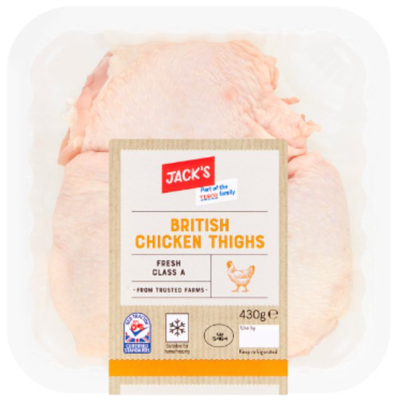 Jack's British Chicken Thighs 430g x 4 Packs | London Grocery