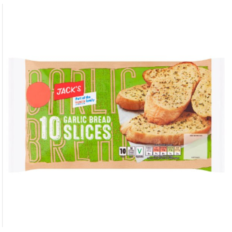 Jack's 10 Garlic Bread Slices 260g x 12 Packs | London Grocery