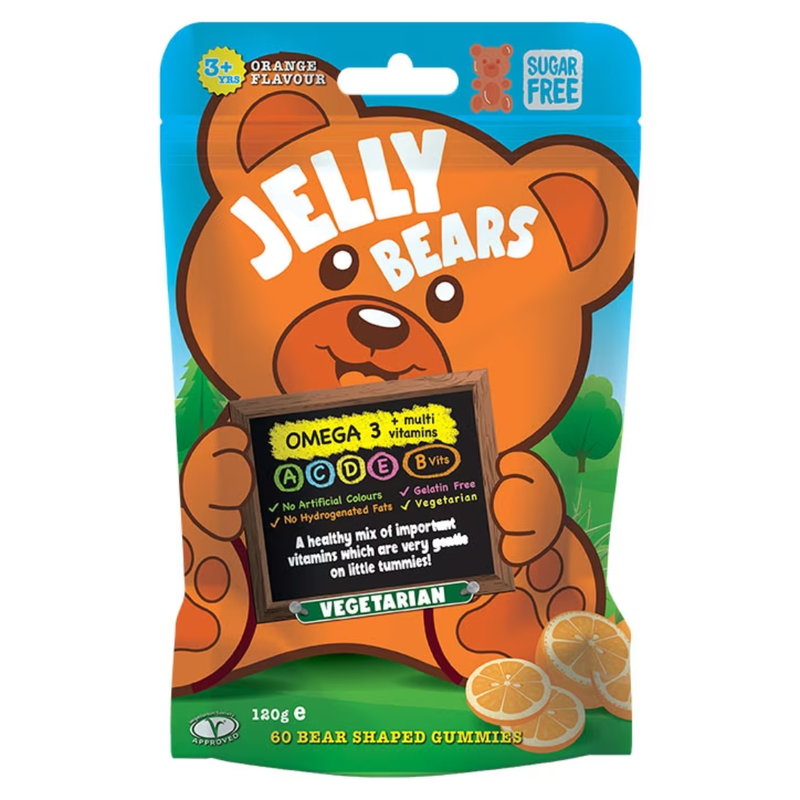 Jelly Bears Omega-3 + Multivitamins 60 Gummies Pouch | London Grocery