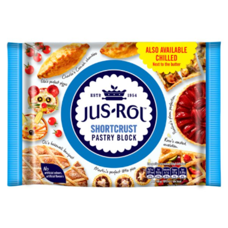 Jus-Rol Frozen Shortcrust Pastry Block 500g x 6 Packs | London Grocery