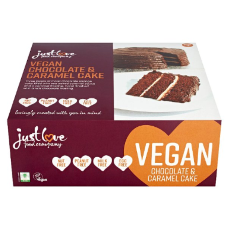 Just Love Food Company Vegan Chocolate & Caramel Cake x 1 Pack | London Grocery