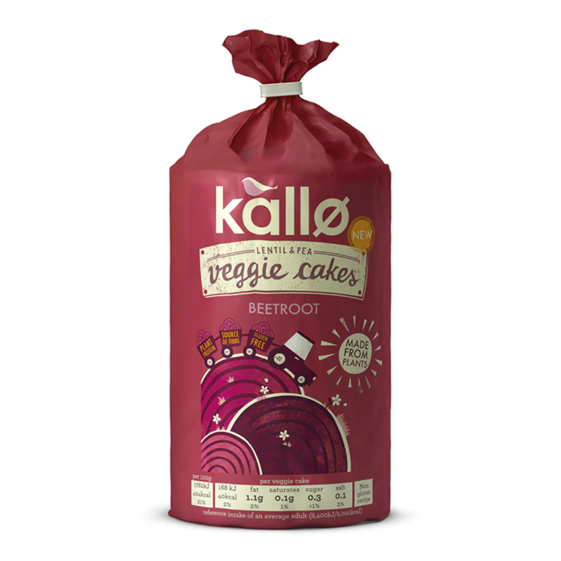 Kallo Beetroot and Balsamic Veggie Cakes 122g | London Grocery