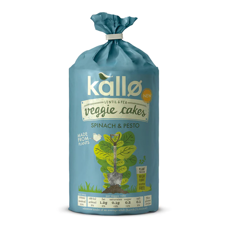 Kallo Spinach and Pesto Veggie Cakes 122g | London Grocery