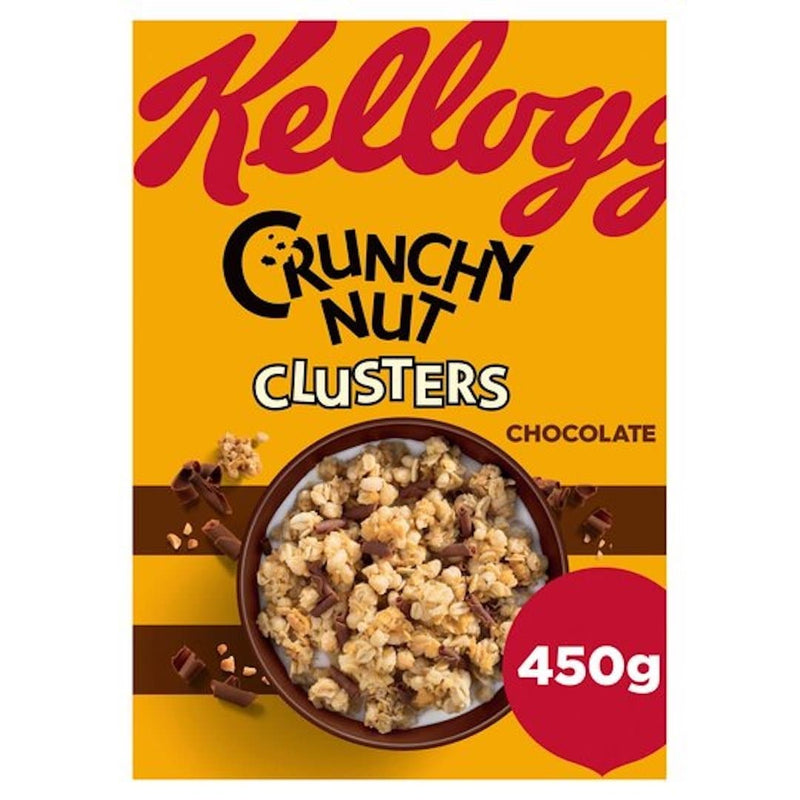 Kellogg's Crunchy Nut Chocolate Clusters 450gr-London Grocery