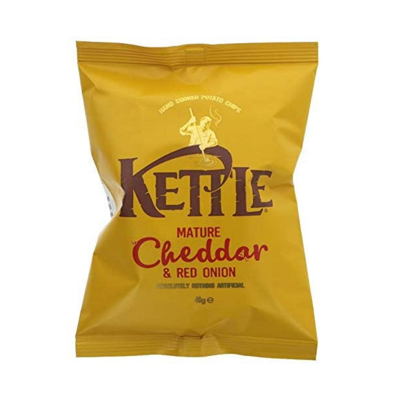 KETTLE® Chips Mature Cheddar & Red Onion 40g-London Grocery
