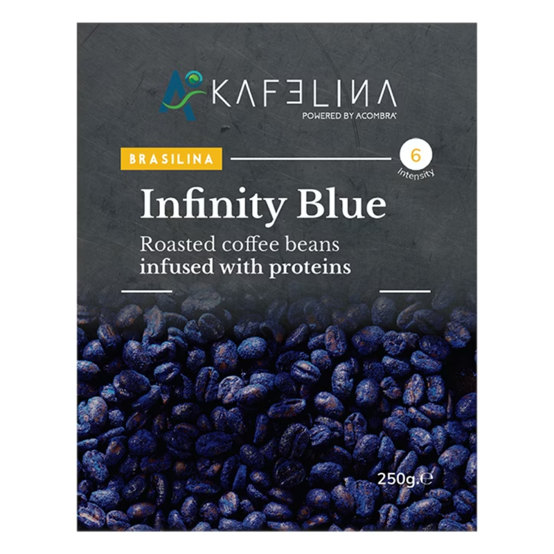 Kafelina Infinity Blue Coffee Beans with Blue Spirulina 250g | London Grocery