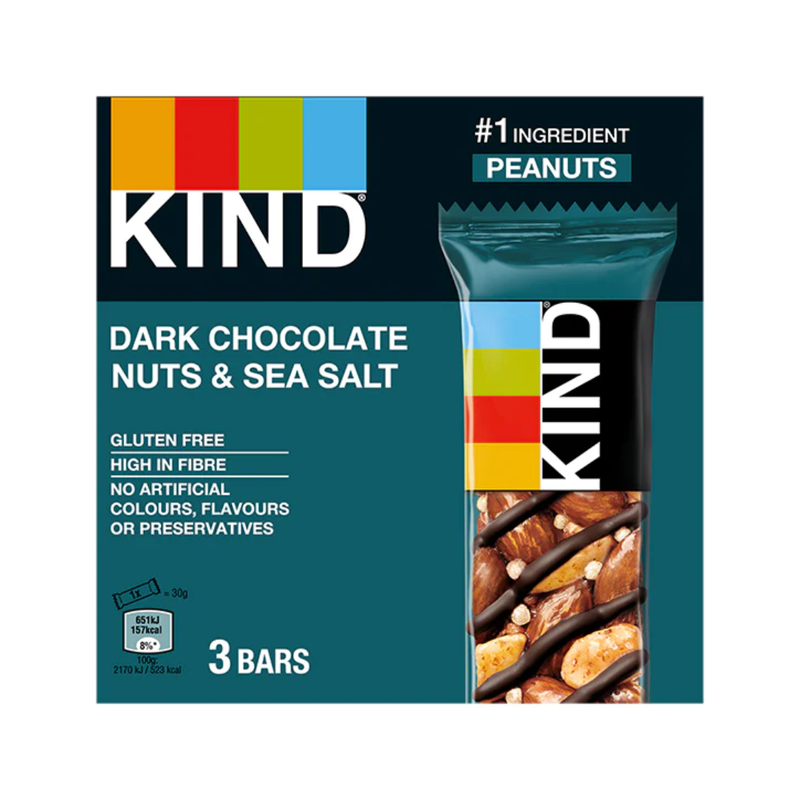 KIND Dark Chocolate, Nuts & Sea Salt Multipack 3 x 30g | London Grocery