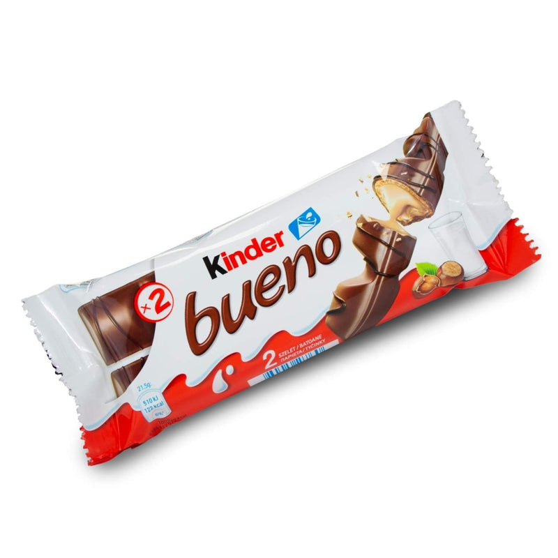Kinder Bueno Chocolate Milk Chocolate and Hazelnuts 43g x Case of 30 - London Grocery