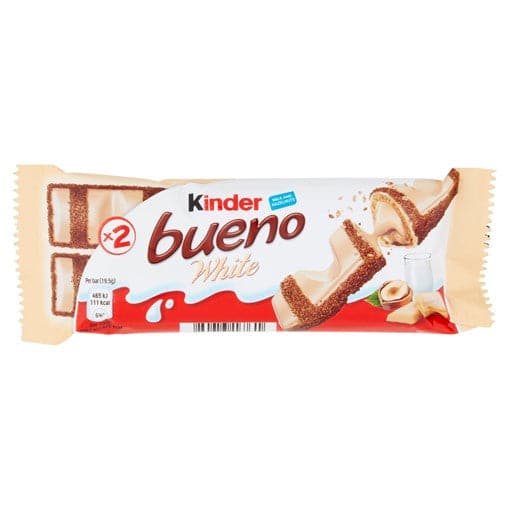 Kinder Bueno White Milk and Hazelnuts Single Bars 39g x Case of 30 - London Grocery