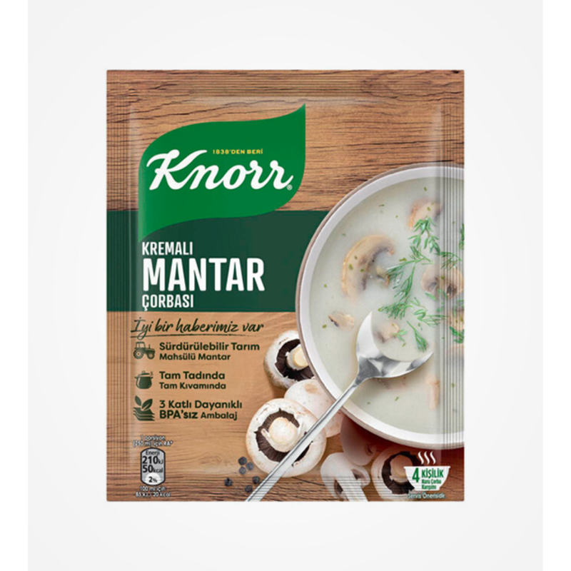 Knorr Cream Mushroom Soup (Kremali Mantarli Corba) 62Gr-London Grocery