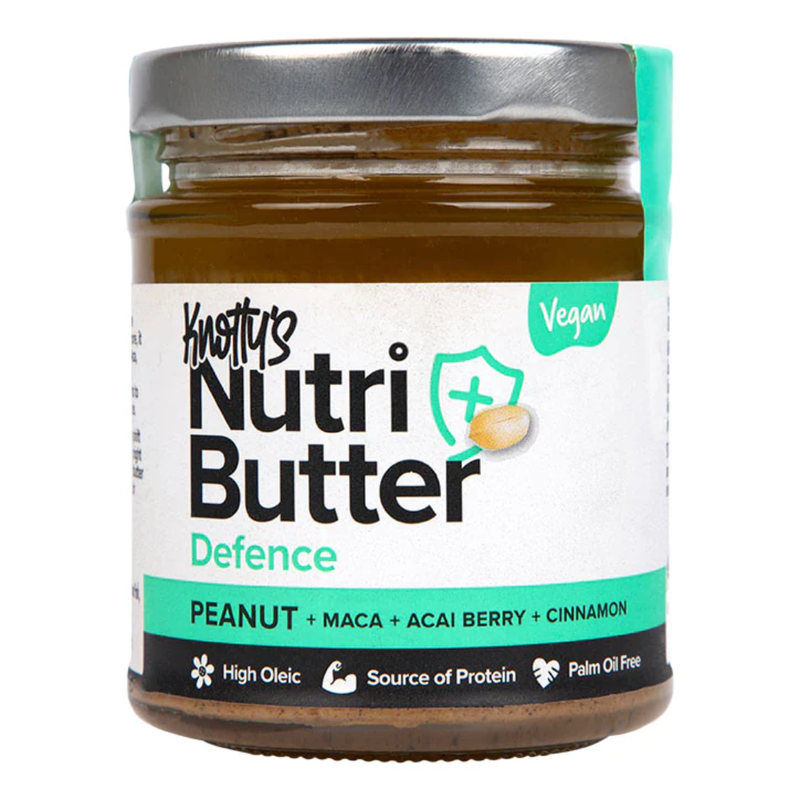 Knotty's Nutri-Butter Defence Peanut Butter with Maca & Acai Berry 180g | London Grocery