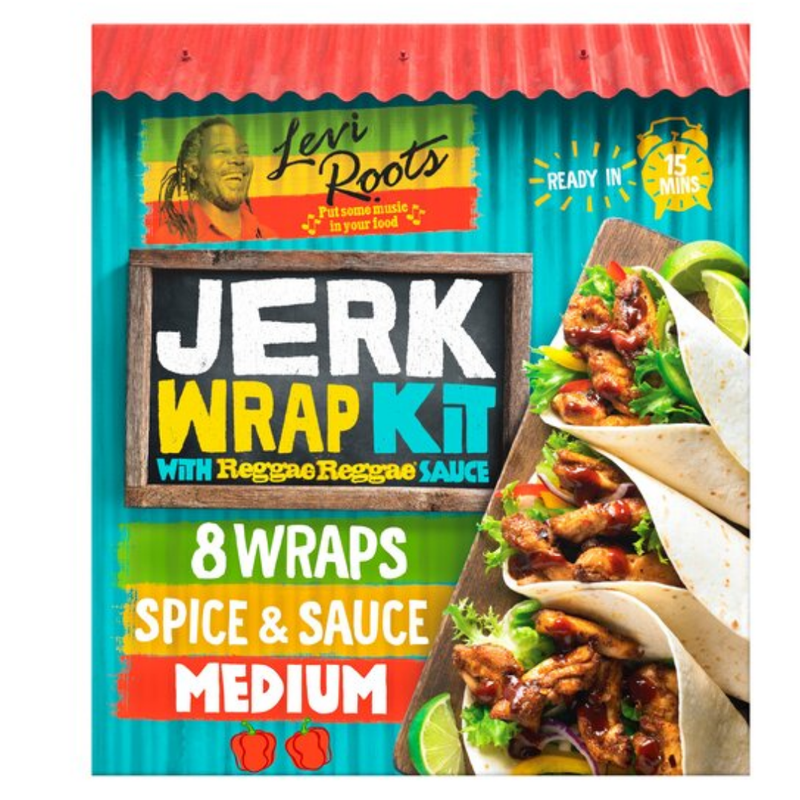 Levi Roots Jerk Wrap Kit Reggae Reggae Sauce 440gr-London Grocery