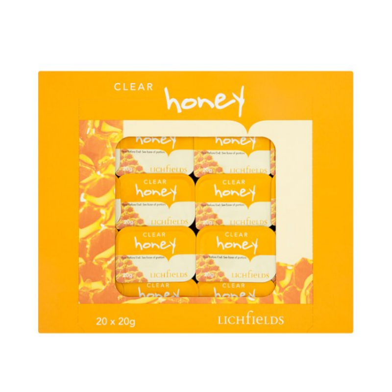 Lichfields Preserves Clear Honey 20 x 20g x 5 cases  - London Grocery