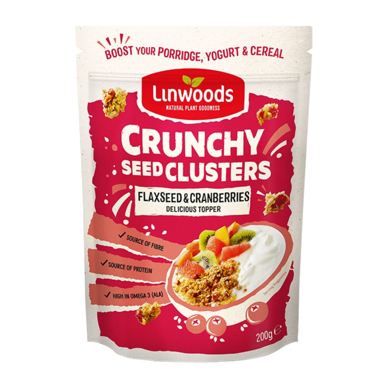 Linwoods Crunchy Seed Clusters Flaxseed & Cranberries 200g | London Grocery