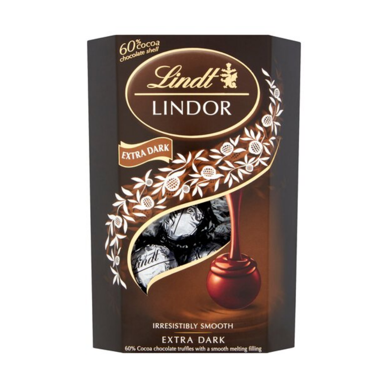 Lindt Lindor 60% Dark Chocolate Truffles Carton 200gr-London Grocery