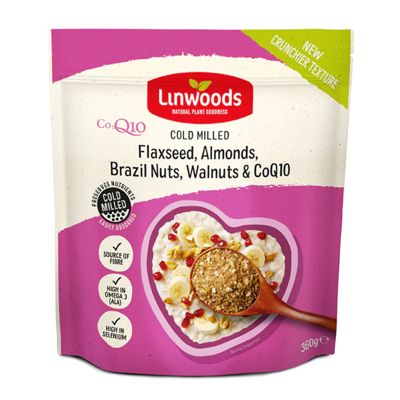 Linwoods Milled Flaxseed, Almonds, Brazil Nuts, Walnuts & Q10 360g | London Grocery