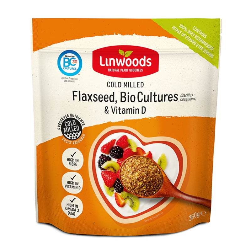 Linwoods Milled Flaxseed with Biocultures & Vitamin D 360g | London Grocery