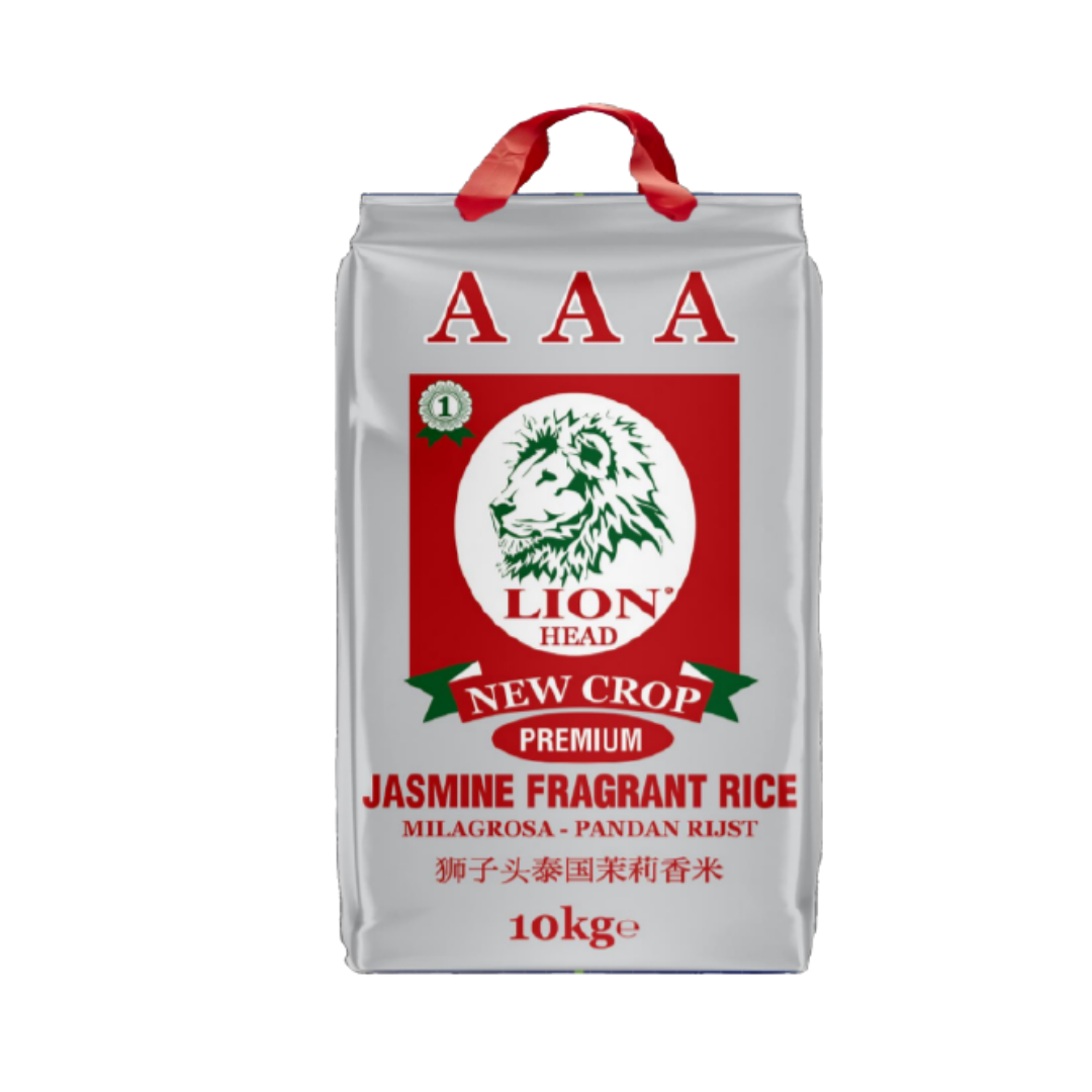 LION HEAD Jasmine Fragrant Rice AAA 10kg x 6 Pack