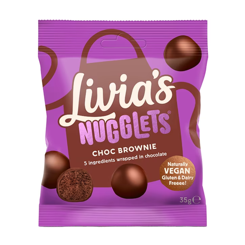 Livia's Chocolate Brownie Nugglets 35g | London Grocery