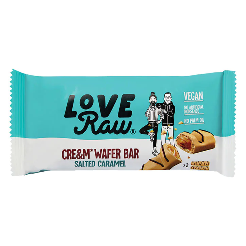Love Raw 2 Vegan Salted Caramel Wafer Bars 45g | London Grocery