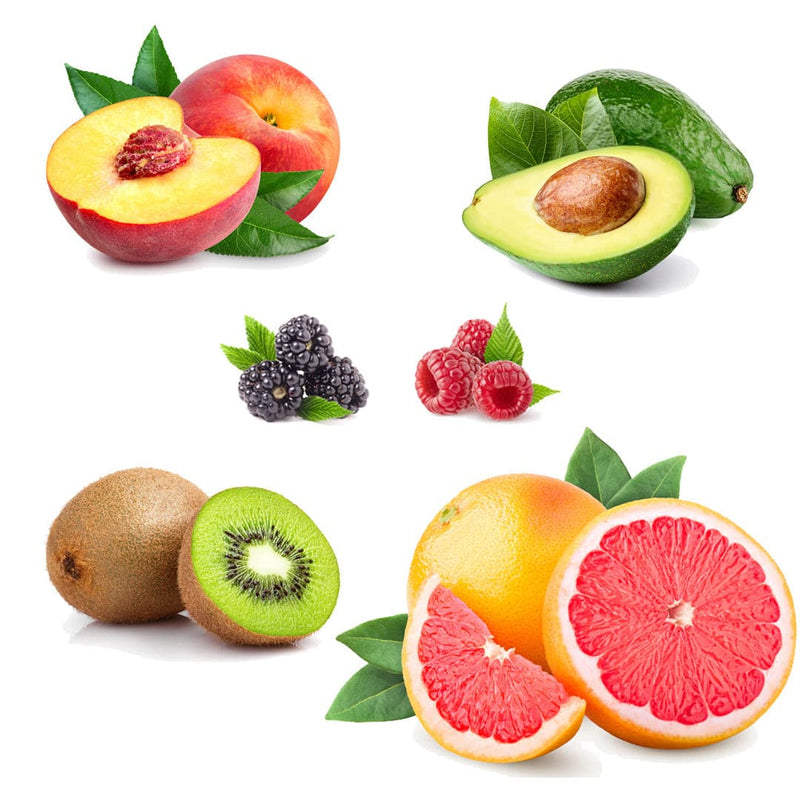 Low-Glycemic Fruits Box | 6 Ingredients | Blackberries | Raspberries | Avocados | Grapefruits | Peaches | Kiwi | London Grocery