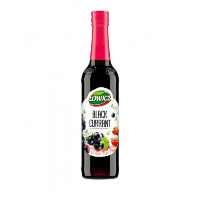 Lowicz Blackcurrant Syrup (Czarna Porzeczka) 400ml-London Grocery