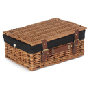 14" Light Steamed Hamper With Black Lining | London Grocery