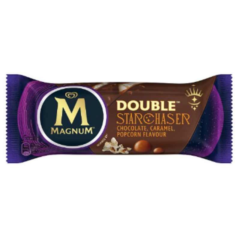Magnum Double Starchaser Chocolate, Caramel, Popcorn Flavour 85ml x 20 Units | London Grocery