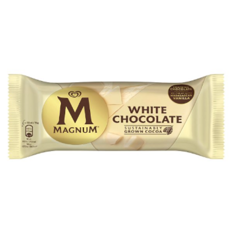 Magnum Ice Cream White Chocolate 110 ml x 20 Units | London Grocery