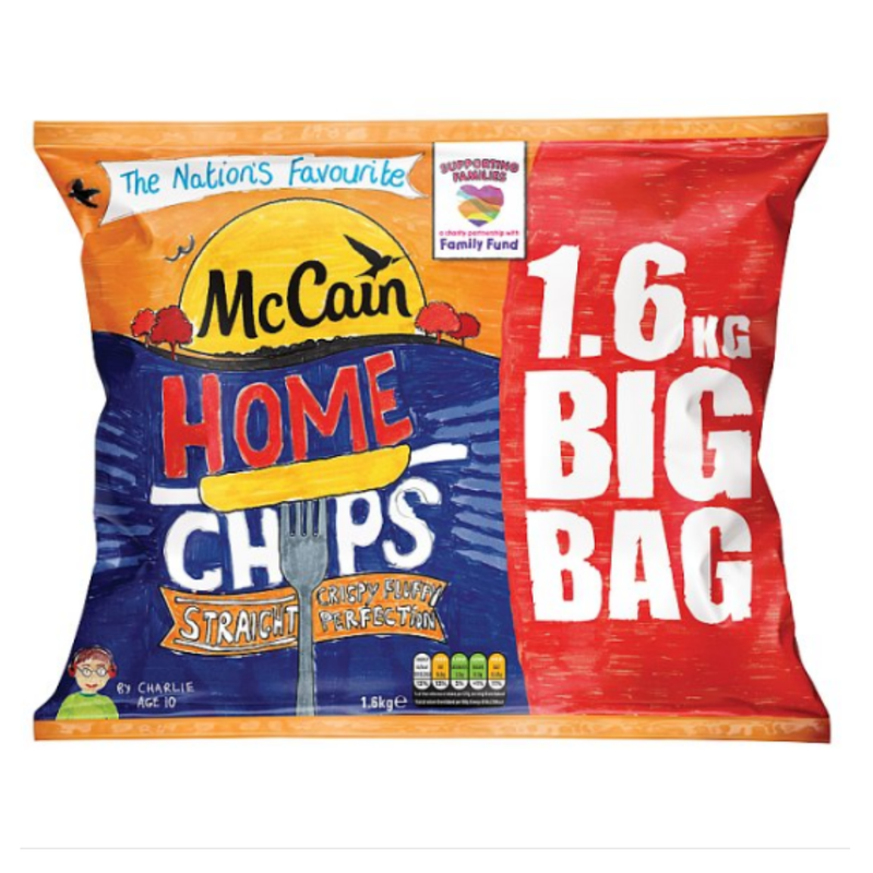 McCain Home Chips Straight 1.6kg x 8 Packs | London Grocery