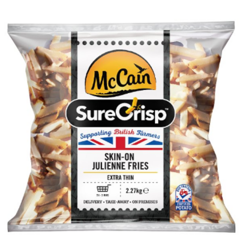 McCain SureCrisp Skin-On Julienne Fries Extra Thin 2.27kg x 1 Pack | London Grocery