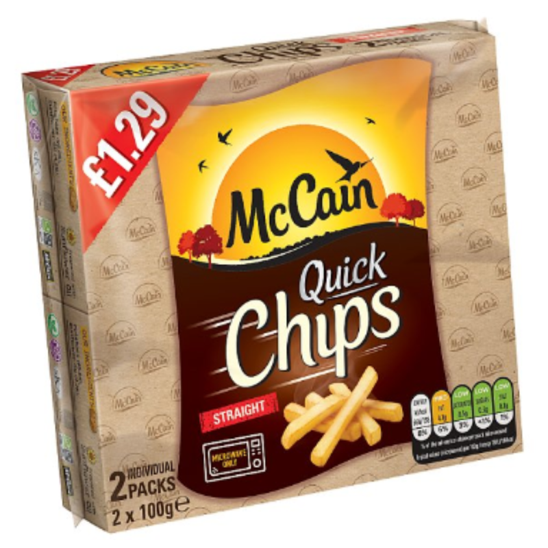 McCain 2 Quick Chips Straight 200g x 12 Packs | London Grocery