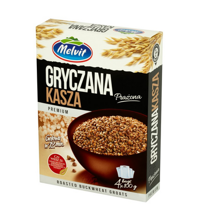 Melvit Kasza Gryezana (Roasted Buckwheat Cereal) 4 x 100gr-London Grocery
