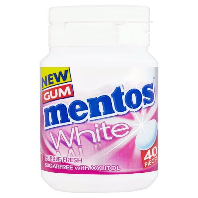 Mentos Gum White Bubble Fresh Bottle 60gr-London Grocery