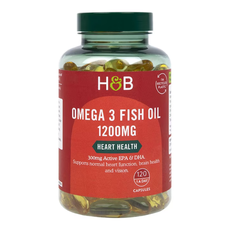 Holland & Barrett Omega 3 Fish Oil 1200mg 120 Capsules | London Grocery