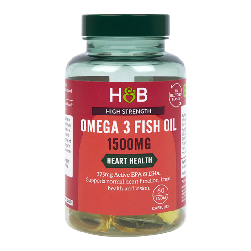 Holland & Barrett Omega 3 Fish Oil 1500mg 60 Capsules | London Grocery