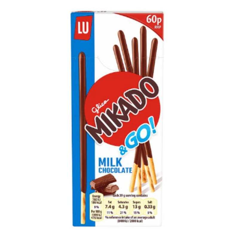 Mikado Go Milk Chocolate 39g x Case of 24 - London Grocery