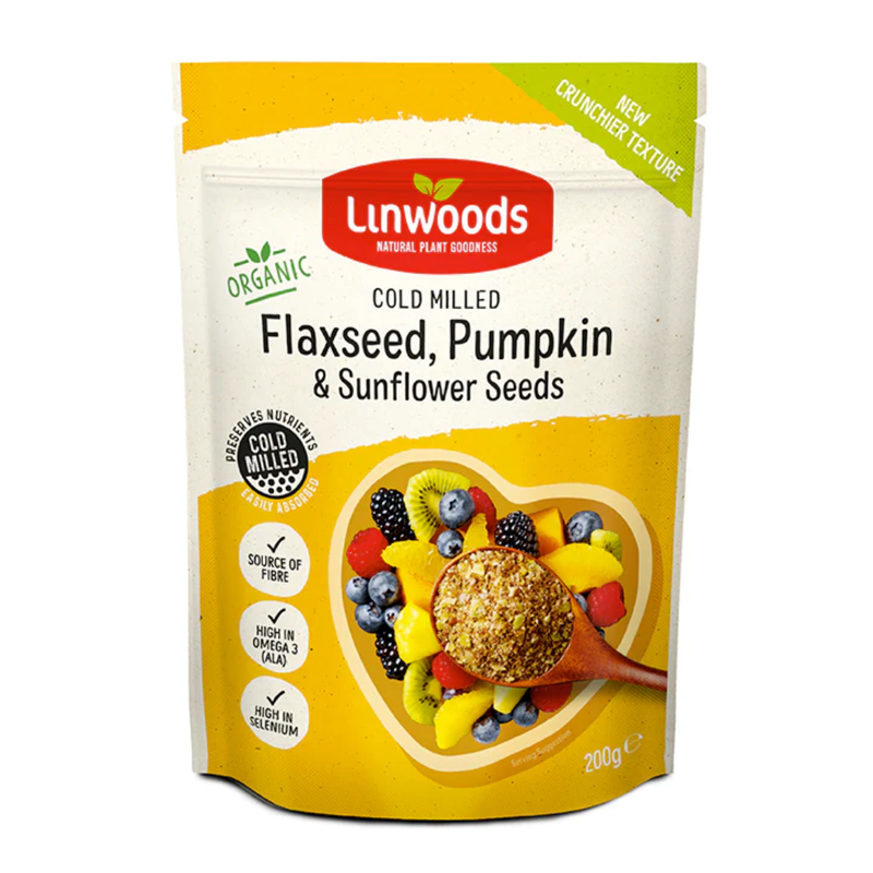 Linwoods Milled Organic Flaxseed, Sunflower & Pumpkin Seeds 200g | London Grocery