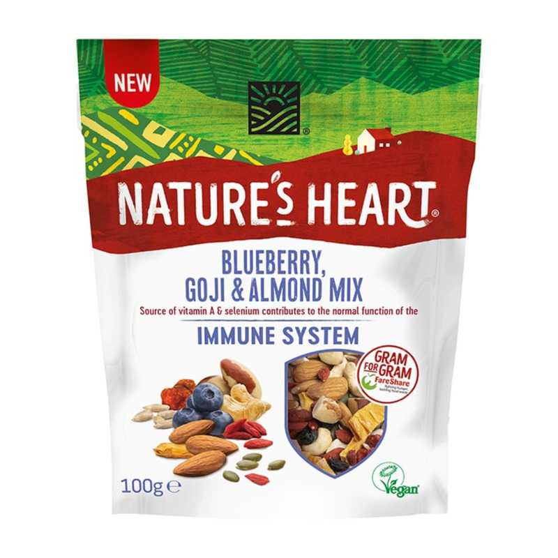 Nature's Heart Blueberry, Goji & Almond Immune System Mix 100g | London Grocery