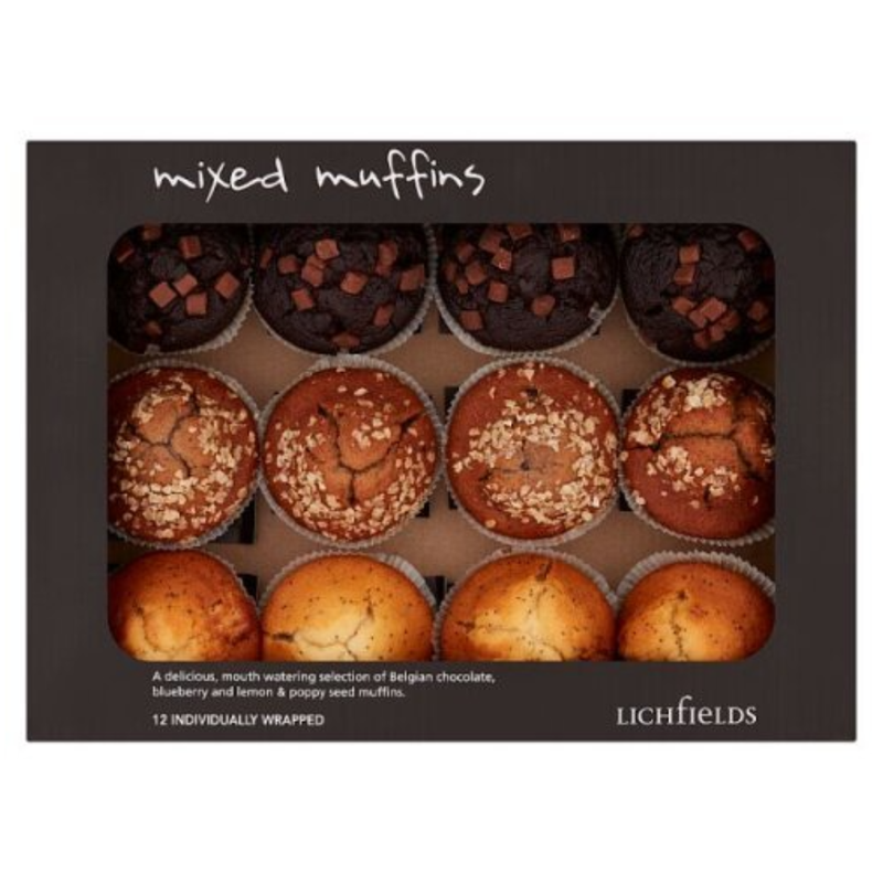 Lichfields 12 Mixed Muffins - London Grocery