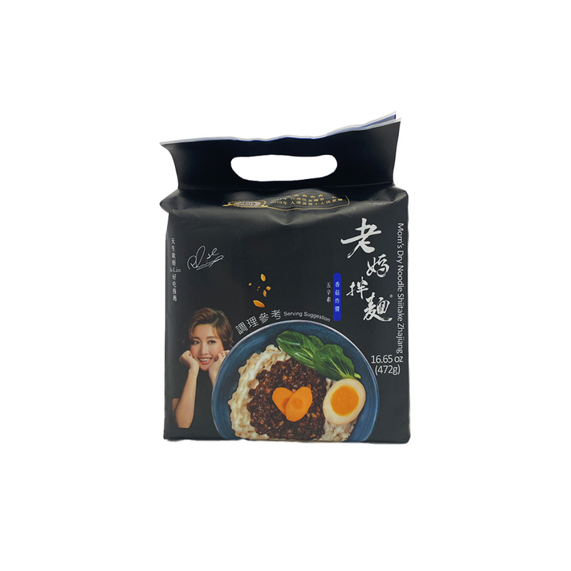 Mom's Dry Noodles (Shiitake Zhajiang Flavour) 472gr-London Grocery