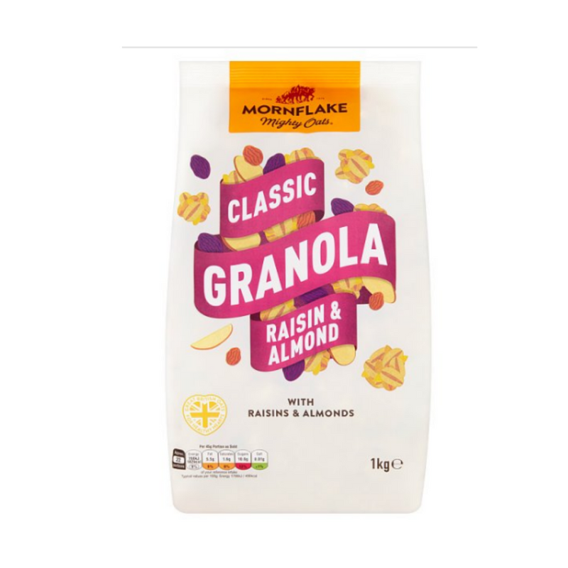 Mornflake Classic Granola Raisin & Almond 1kg x 6 cases  - London Grocery
