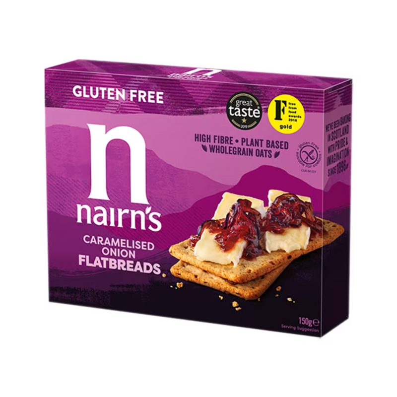 Nairn's Gluten Free Flatbread Caramalised Onion 150g | London Grocery