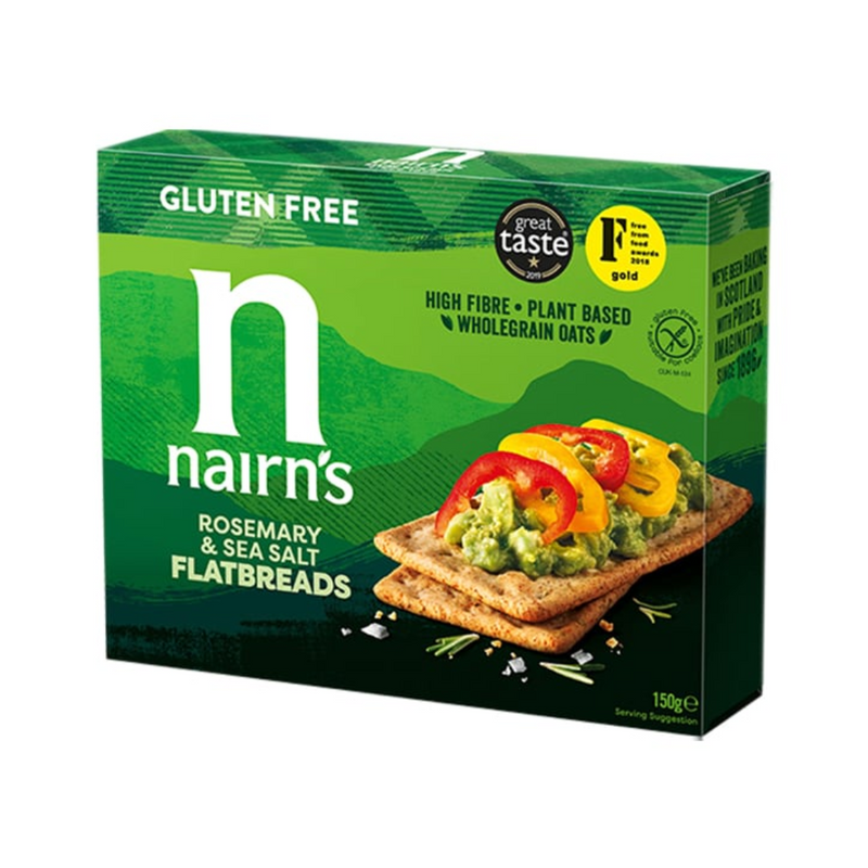 Nairn's Gluten Free Flatbread Rosemary & Sea Salt 150g | London Grocery