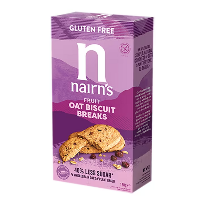 Nairn's Gluten Free Biscuit Breaks Oat & Fruit 160g | London Grocery