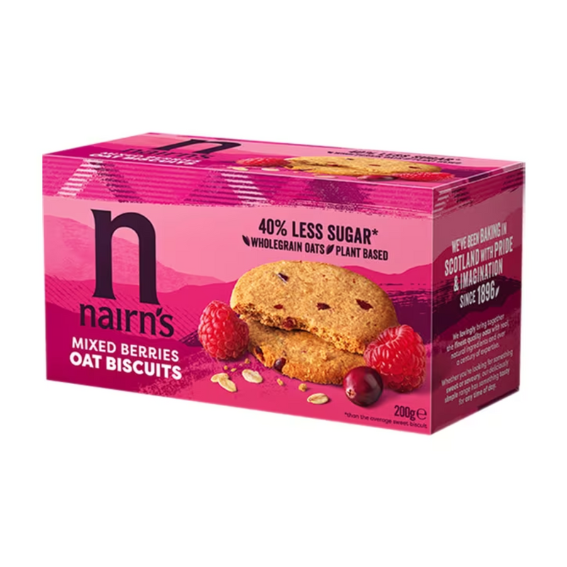 Nairn's Oat Biscuits Mixed Berries 200g | London Grocery